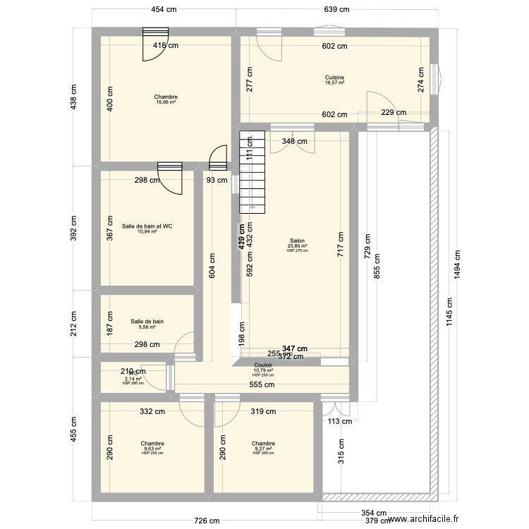 plan grande savane . Plan de 9 pièces et 105 m2