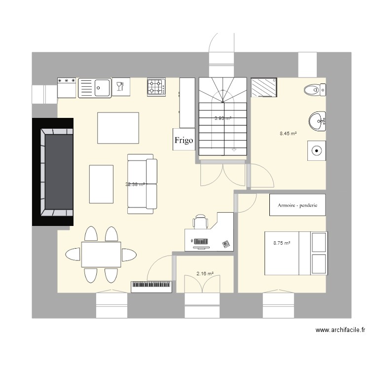 Maison peu de travaux. Plan de 0 pièce et 0 m2