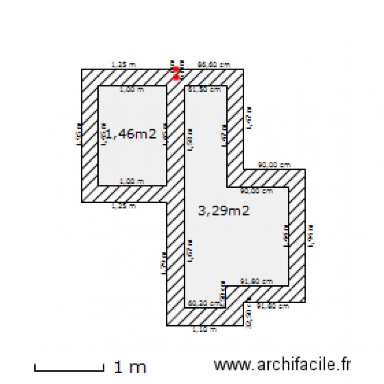 salle de bain . Plan de 0 pièce et 0 m2