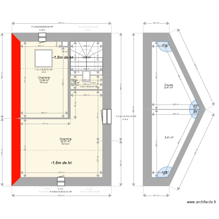 ML24009945 . Plan de 23 pièces et 182 m2