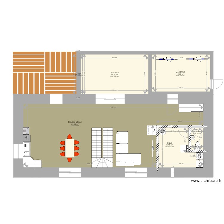 Projet RdC. Plan de 0 pièce et 0 m2