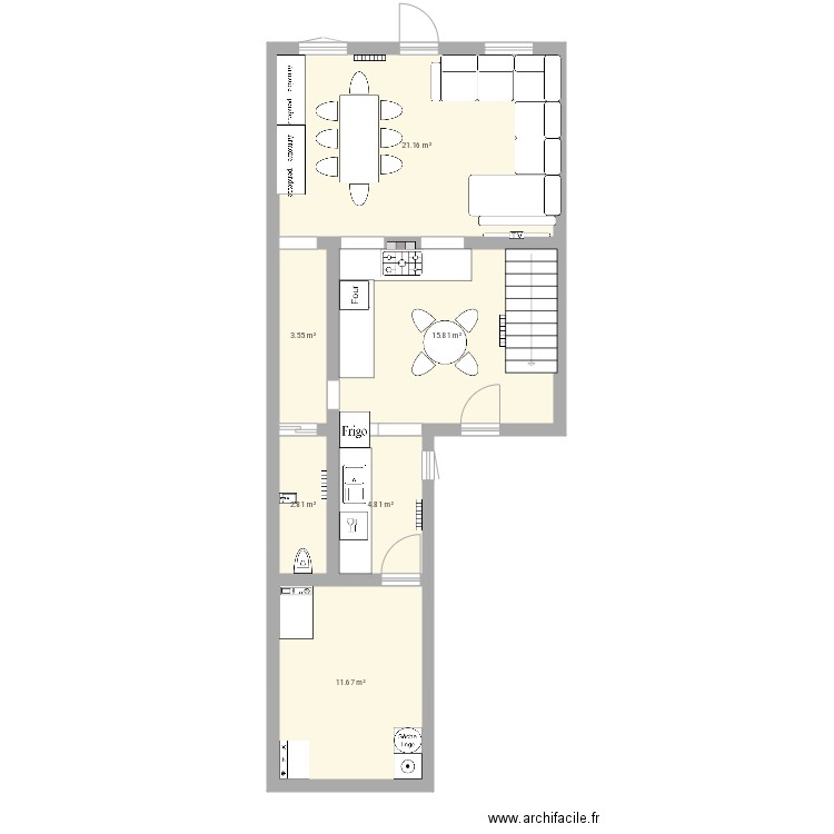 Bas maison 1. Plan de 0 pièce et 0 m2