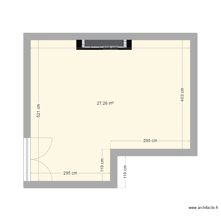 Saint Coulomb espace Test 2. Plan de 1 pièce et 27 m2