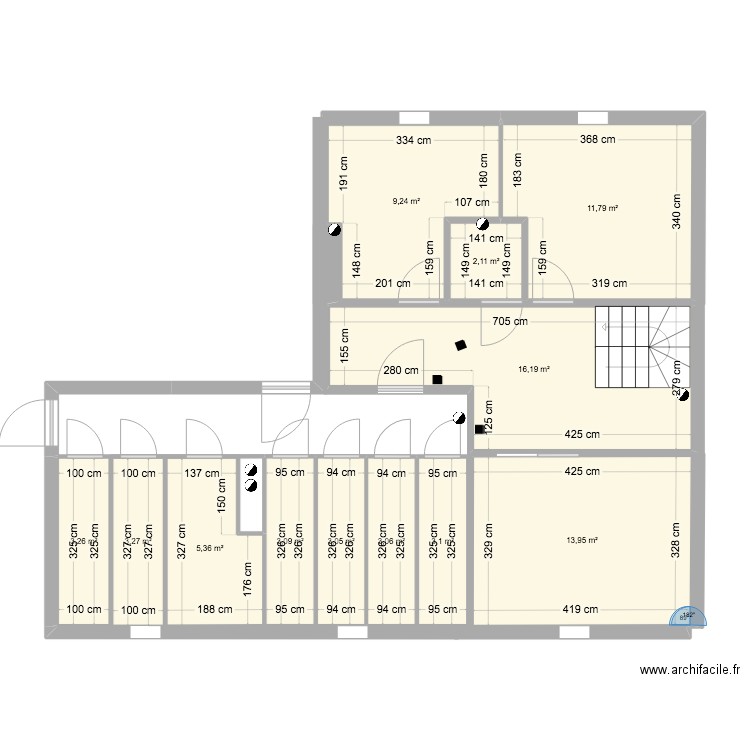 Loft P2 Oslo VP. Plan de 12 pièces et 77 m2