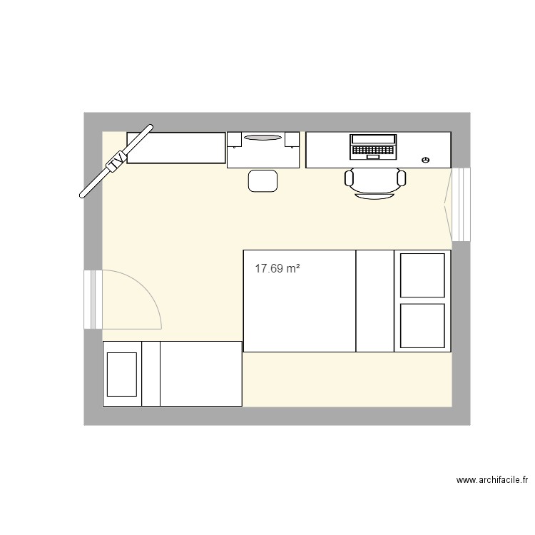 ma chambre. Plan de 0 pièce et 0 m2