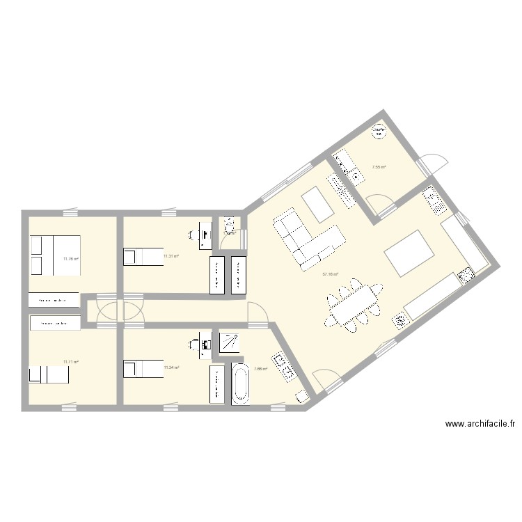 maison. Plan de 0 pièce et 0 m2