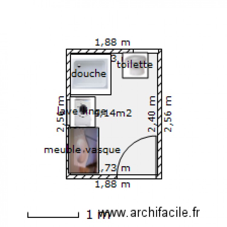 chambre1. Plan de 0 pièce et 0 m2