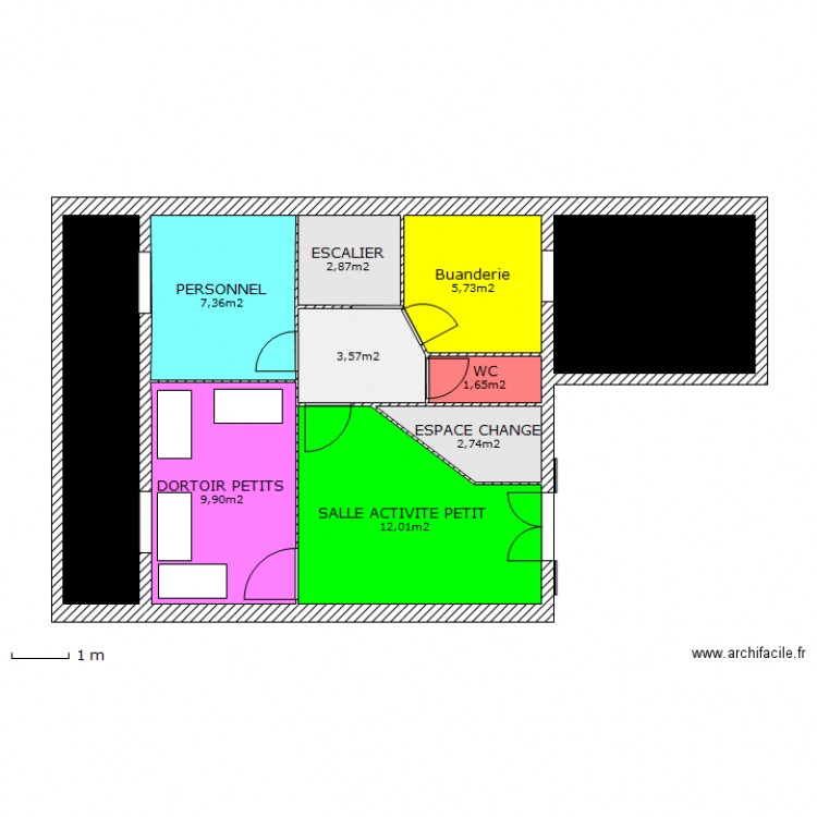 MICRO CRECHE CORBEIL  1ER ETAGE BIS. Plan de 0 pièce et 0 m2