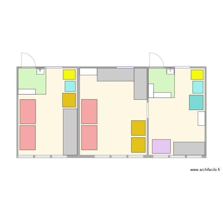 49-53 ter. Plan de 3 pièces et 52 m2