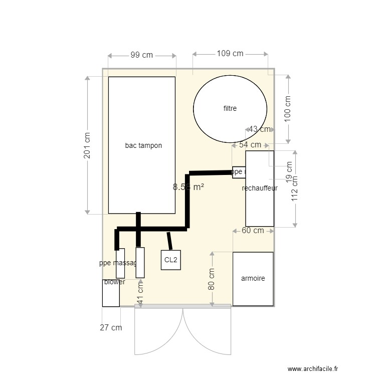 LOCAL SPA BASTIDE 1. Plan de 0 pièce et 0 m2