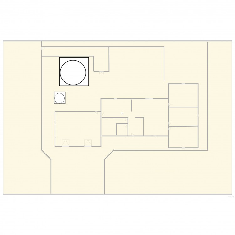 chalet pour le bassin. Plan de 0 pièce et 0 m2