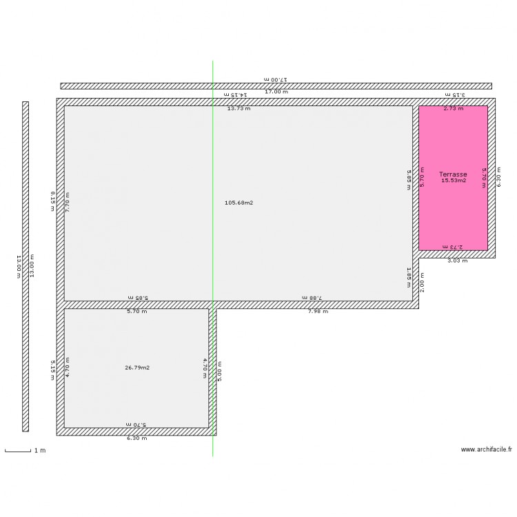 Maison avec terrasse. Plan de 0 pièce et 0 m2