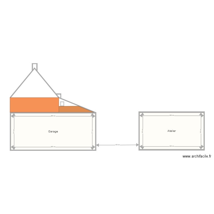 Plan Facade Coté 180. Plan de 0 pièce et 0 m2