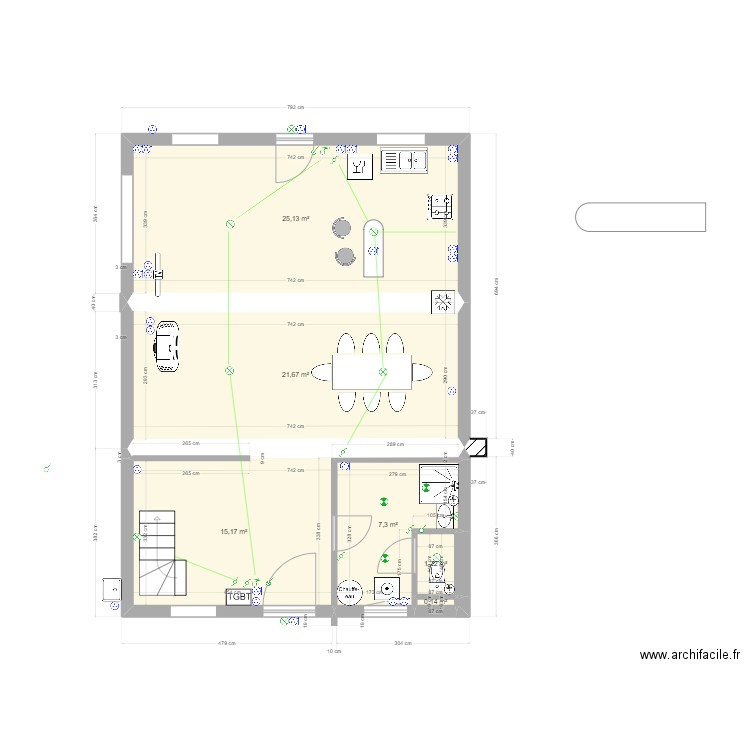 2023-07-21 - étable . Plan de 11 pièces et 126 m2