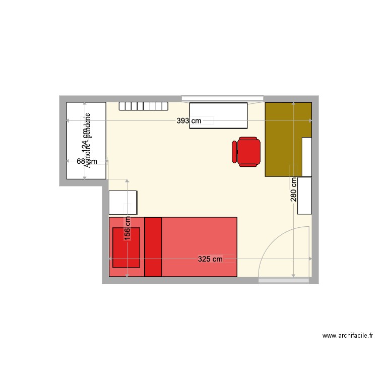 Chambre Alice Elena. Plan de 0 pièce et 0 m2