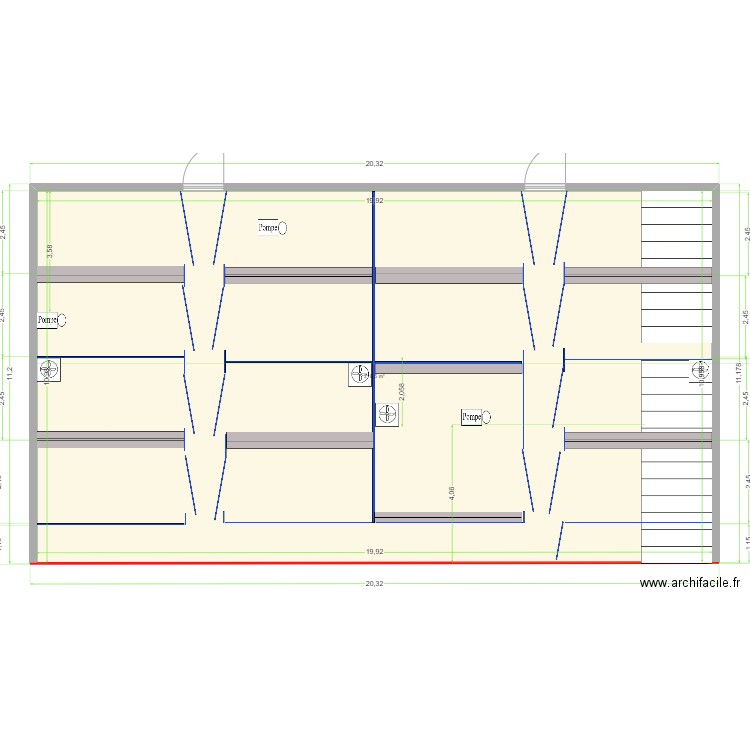 collot charpente avec aménagement. Plan de 1 pièce et 219 m2