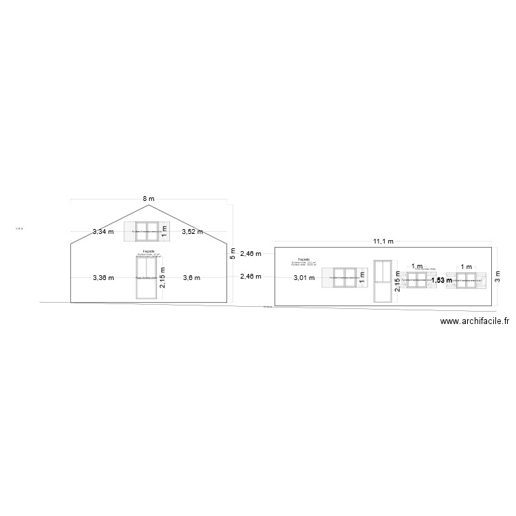 Oize Plan en coupe. Plan de 0 pièce et 0 m2