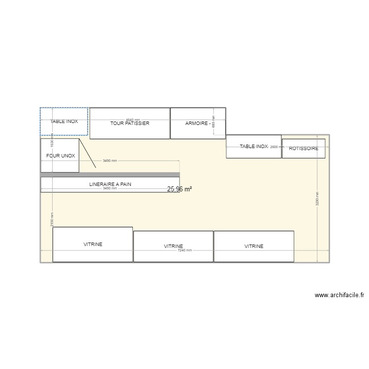 ASWAK SALEM. Plan de 1 pièce et 26 m2