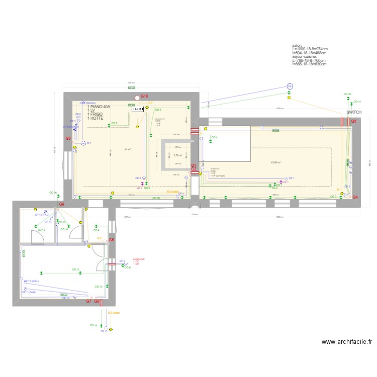 RDC ELEC. Plan de 0 pièce et 0 m2