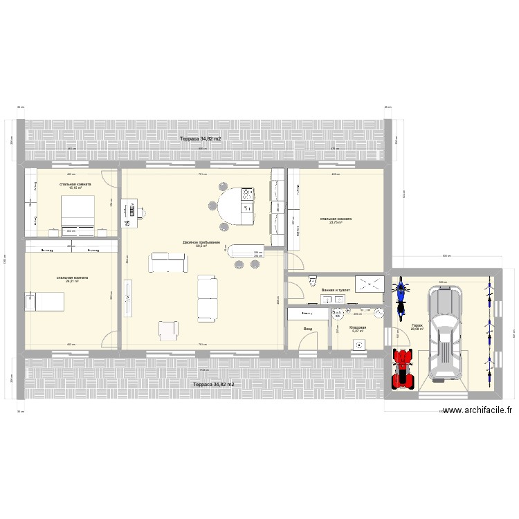 PLAN KOSSHY 3. Plan de 8 pièces et 177 m2