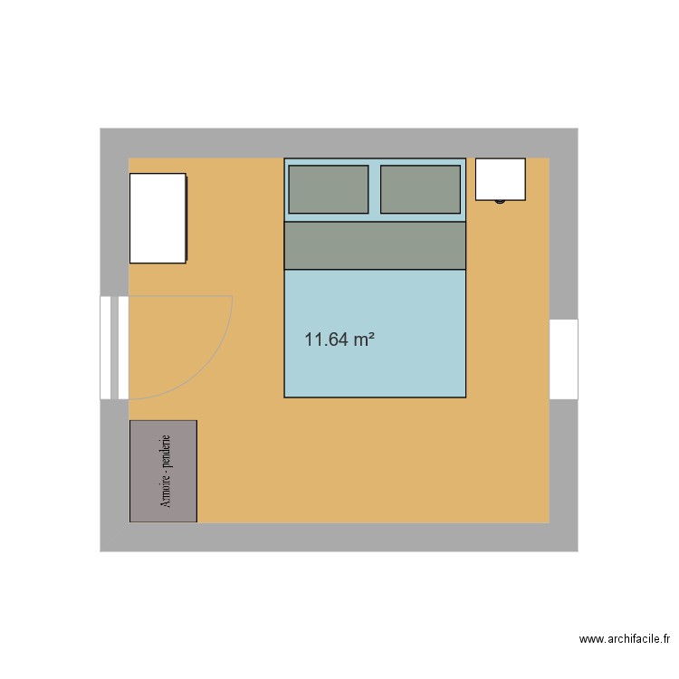 Chambre amis. Plan de 0 pièce et 0 m2