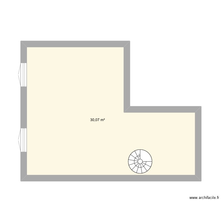 Louis. Plan de 1 pièce et 30 m2