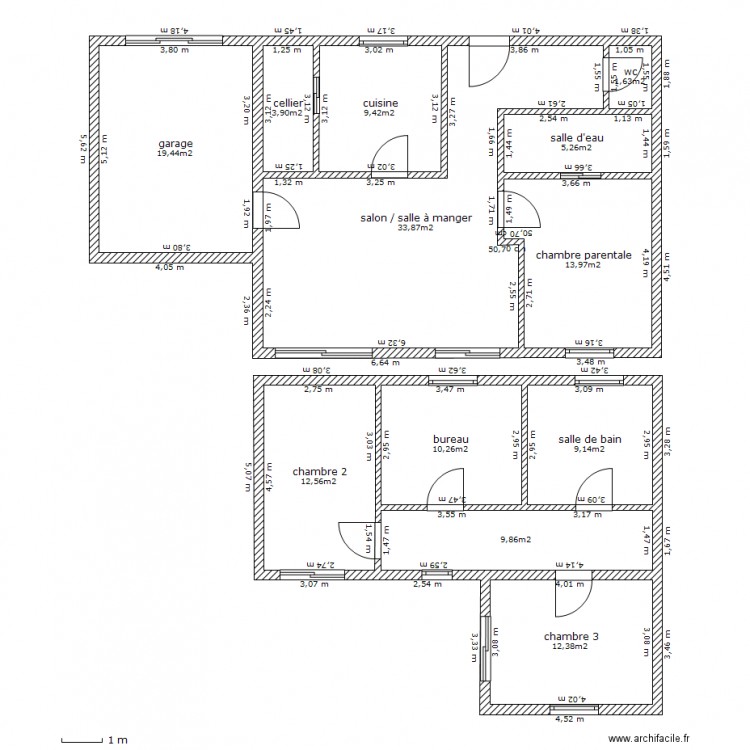 maison t4 1 etage . Plan de 0 pièce et 0 m2