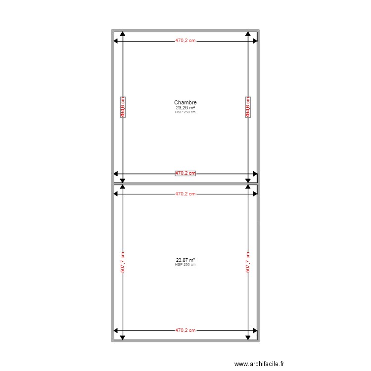 appartement 1. Plan de 2 pièces et 47 m2