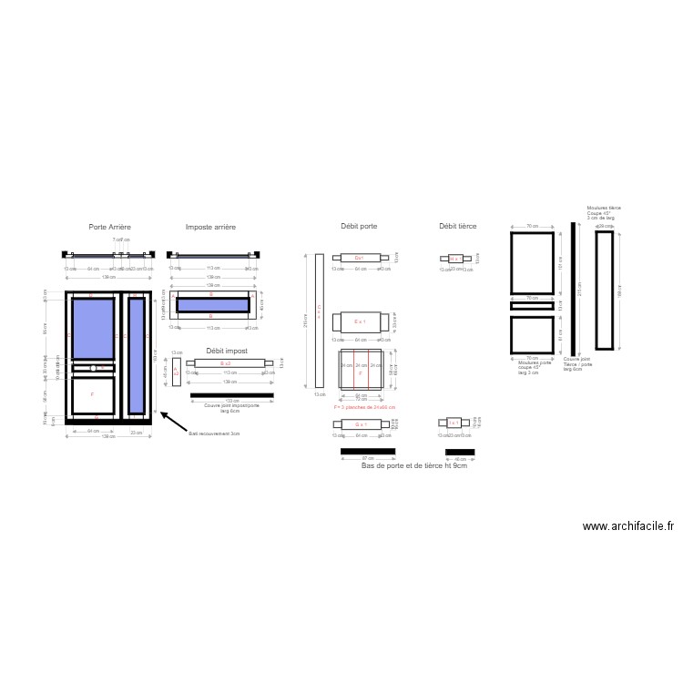 coupe porte. Plan de 0 pièce et 0 m2