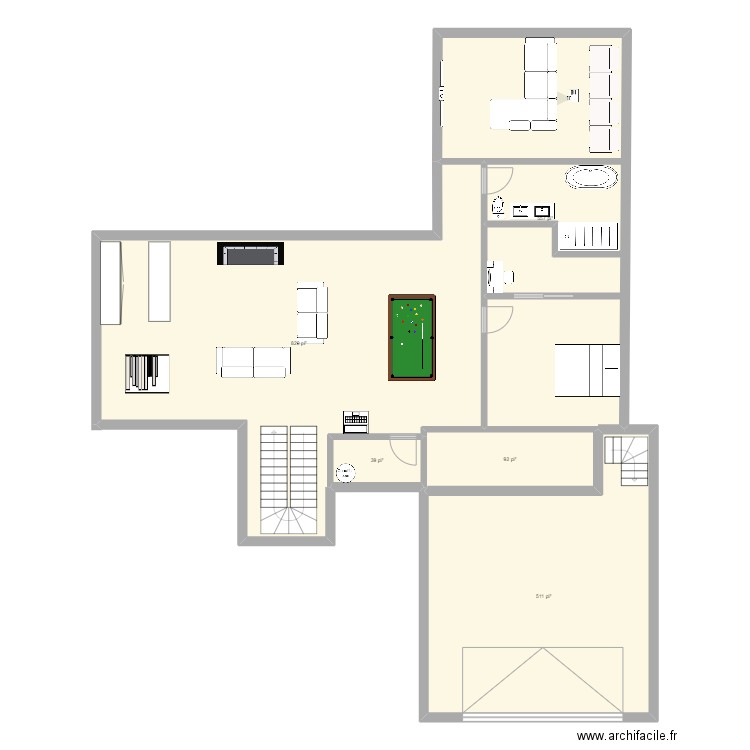 sous sol 2023. Plan de 0 pièce et 0 m2