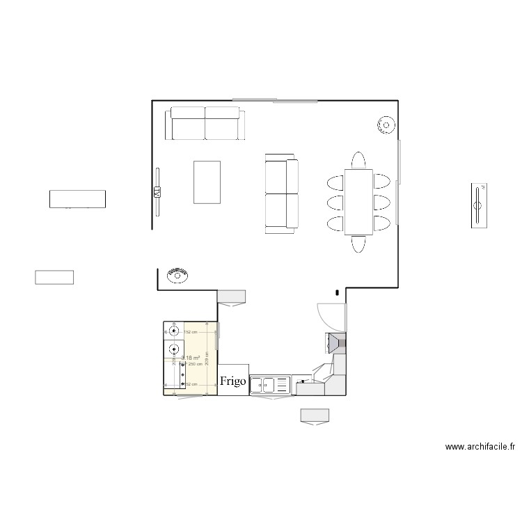 salle. Plan de 0 pièce et 0 m2