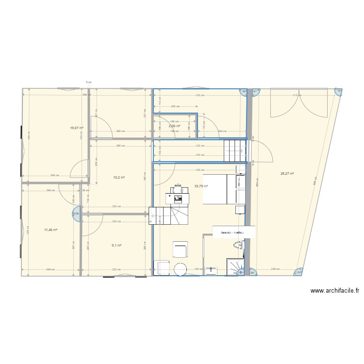 prévision 1er étage St ARCONS oct2021. Plan de 0 pièce et 0 m2