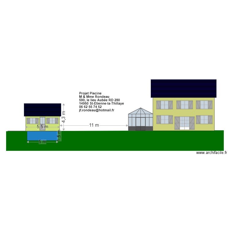 Batiment piscine. Plan de 0 pièce et 0 m2