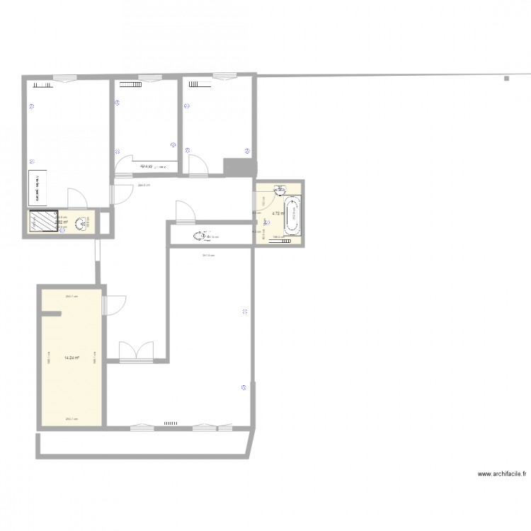 Honoré de Balzac. Plan de 0 pièce et 0 m2