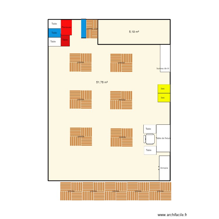 Plan atelier trie. Plan de 0 pièce et 0 m2