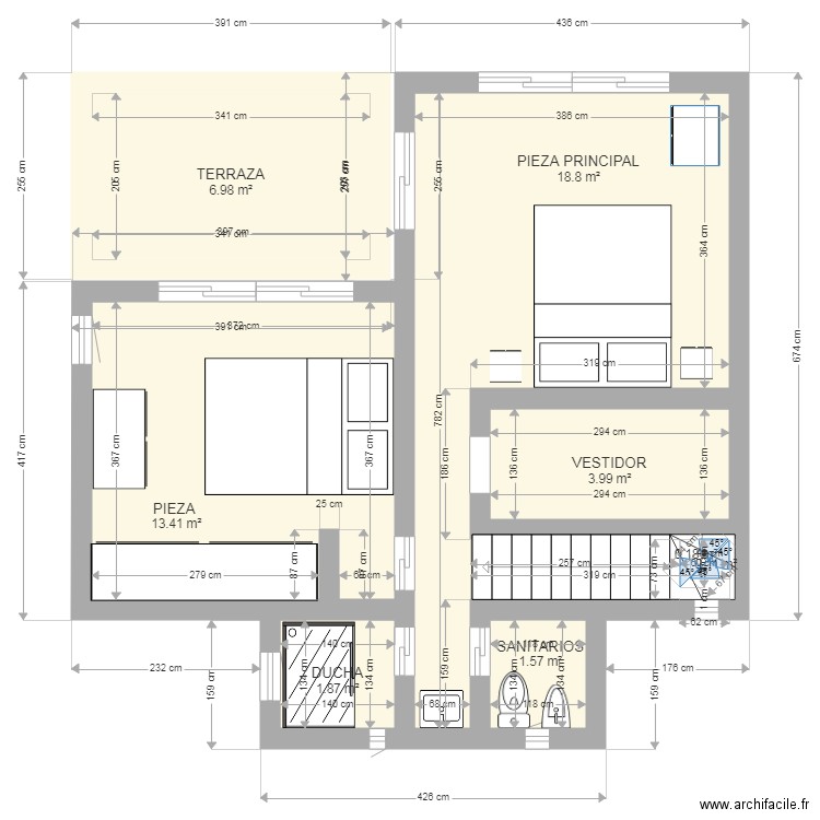 PLANTA ALTA. Plan de 0 pièce et 0 m2