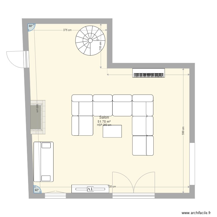 Salon. Plan de 0 pièce et 0 m2