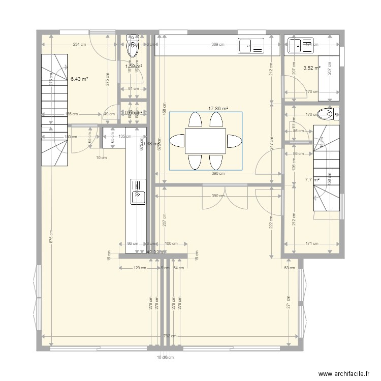 1 and 2 ground floor revised larger lounge V3 STRAIGHT STAIRS smaller utility and kitchen. Plan de 0 pièce et 0 m2