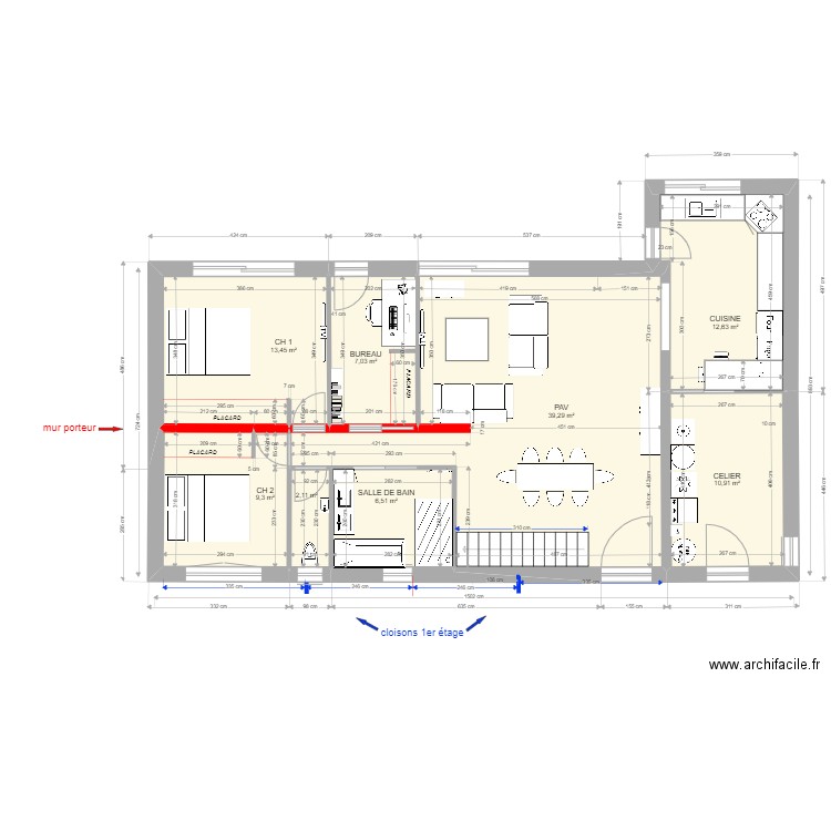 RENOVATION TEST 10 isolation par l'exterieur. Plan de 0 pièce et 0 m2