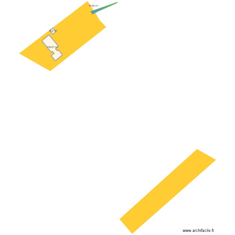 CADASTRE A580-622-621. Plan de 3 pièces et 182 m2