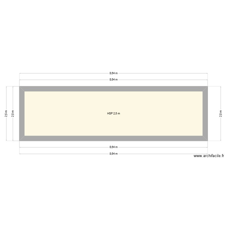 PLAN DE COUPE LE CONTROIS. Plan de 1 pièce et 17 m2