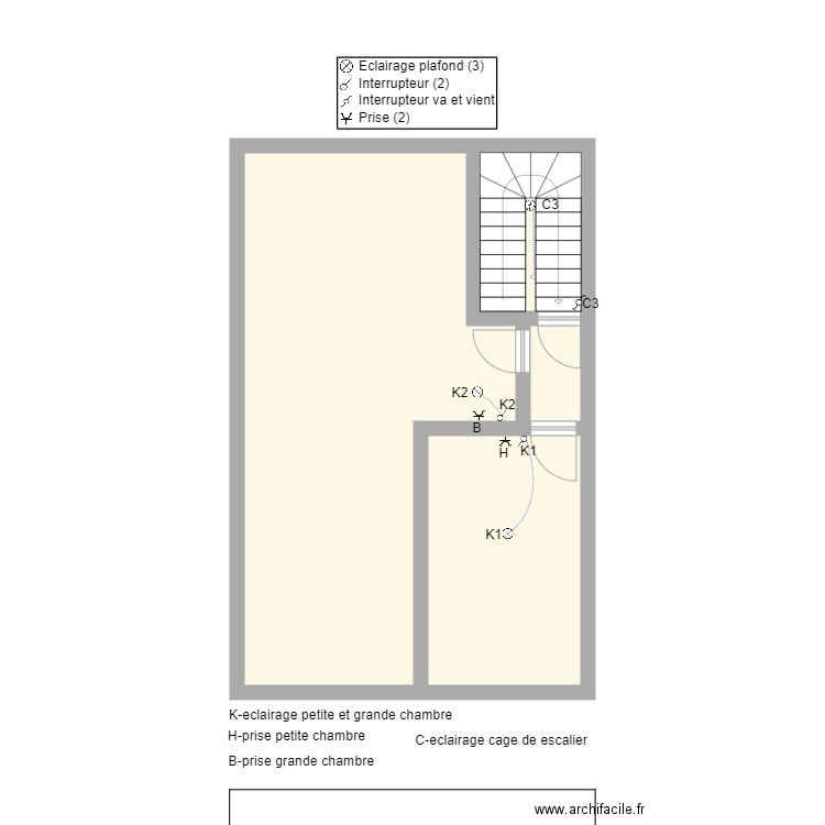 Grenier. Plan de 0 pièce et 0 m2