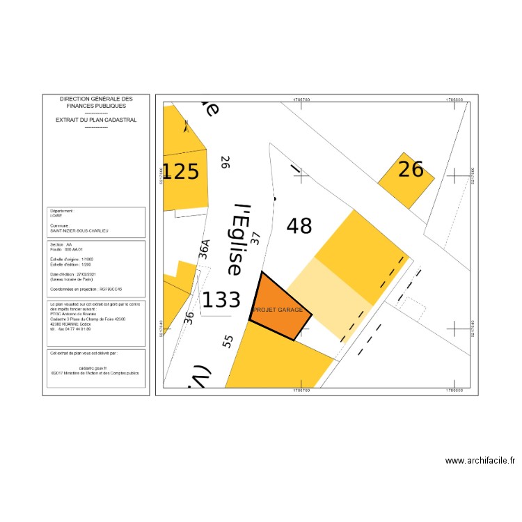 PLAN DE MASSE. Plan de 0 pièce et 0 m2