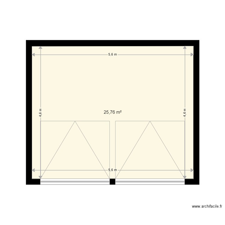 Garage 25m2. Plan de 0 pièce et 0 m2