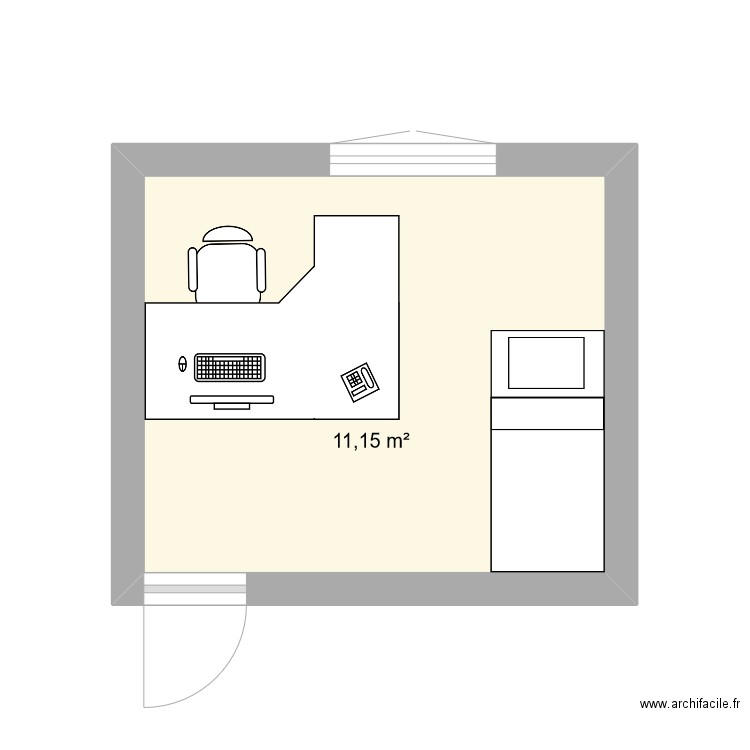 chambre 1 . Plan de 0 pièce et 0 m2