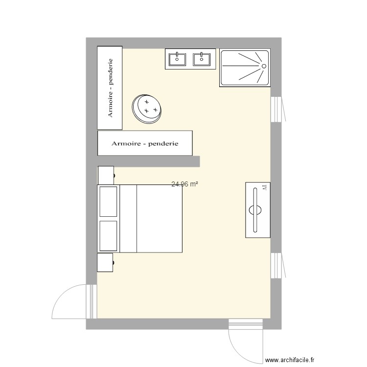 chambre parentale. Plan de 0 pièce et 0 m2