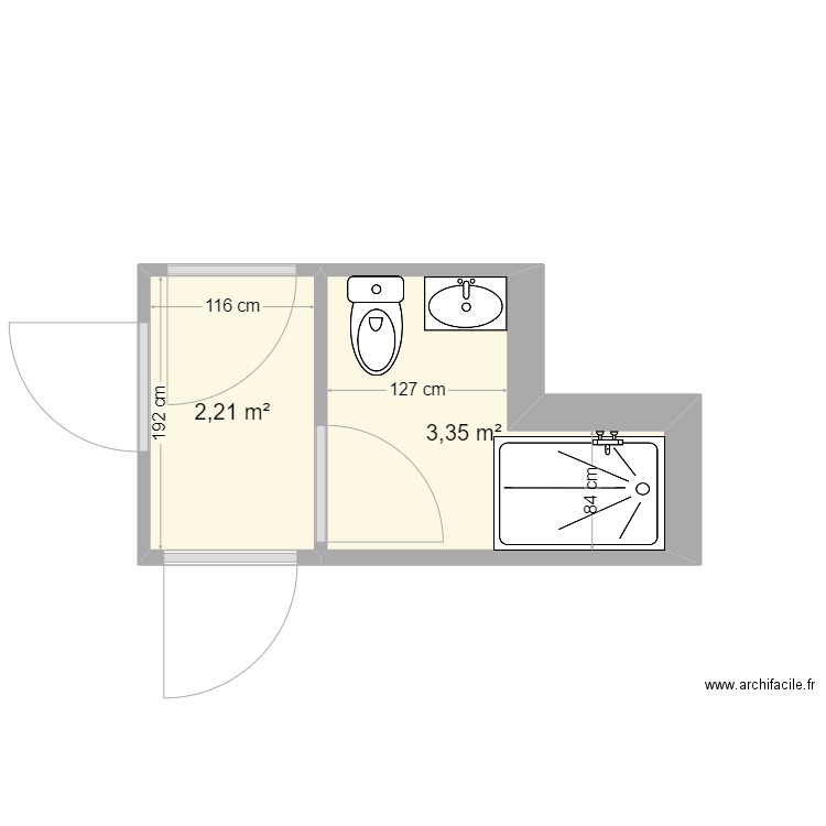 SDB JCB 2. Plan de 0 pièce et 0 m2