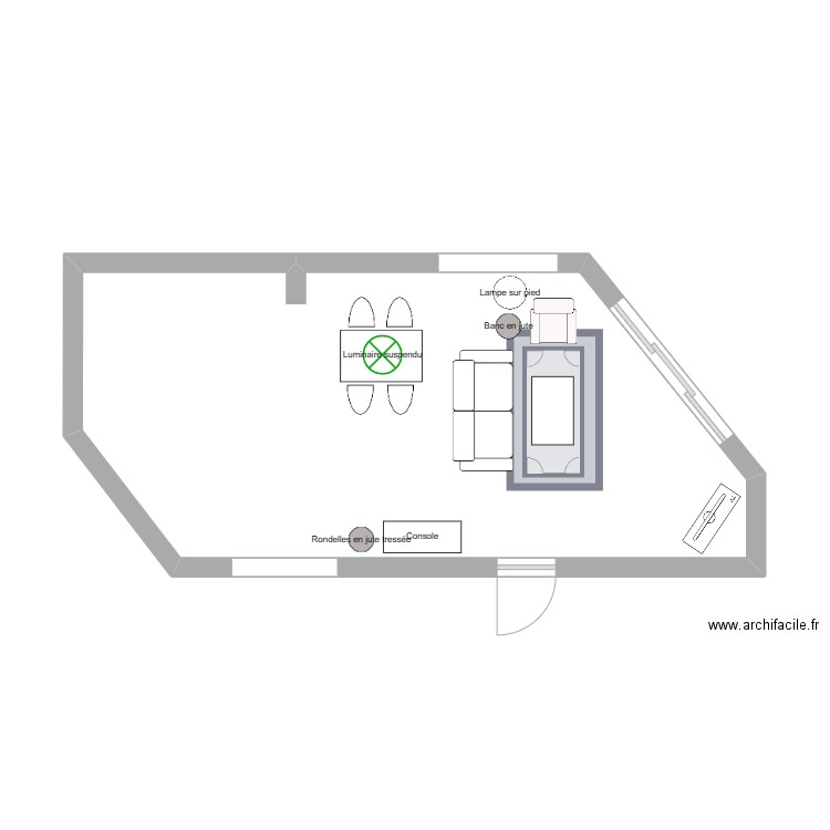 250 st-laurent. Plan de 1 pièce et 31 m2