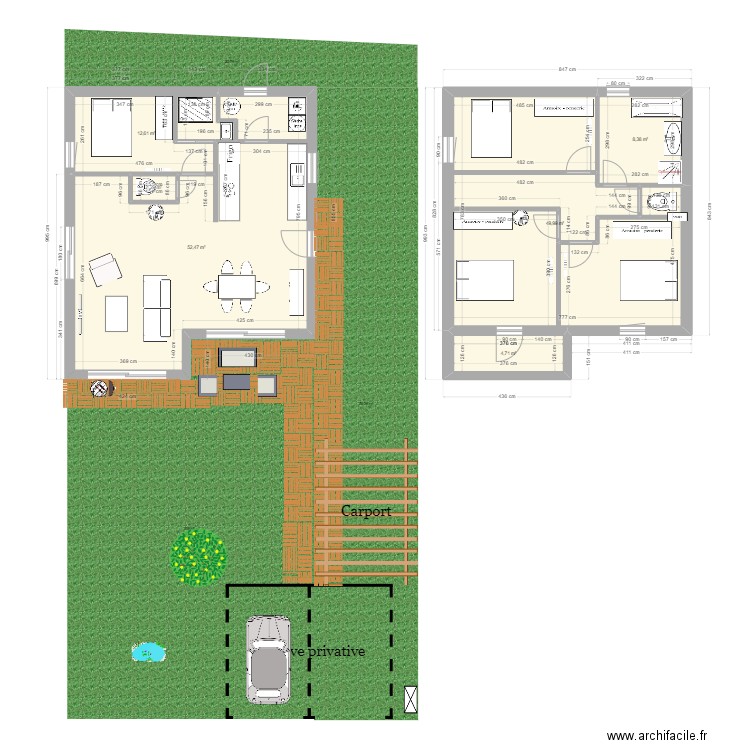 St Père5. Plan de 6 pièces et 129 m2