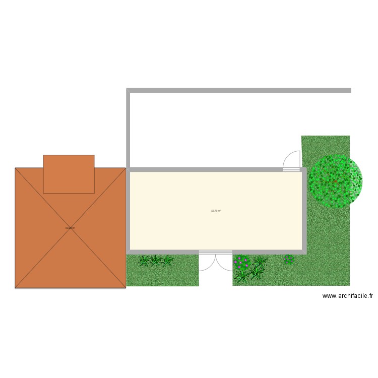 plan de masse 2. Plan de 0 pièce et 0 m2